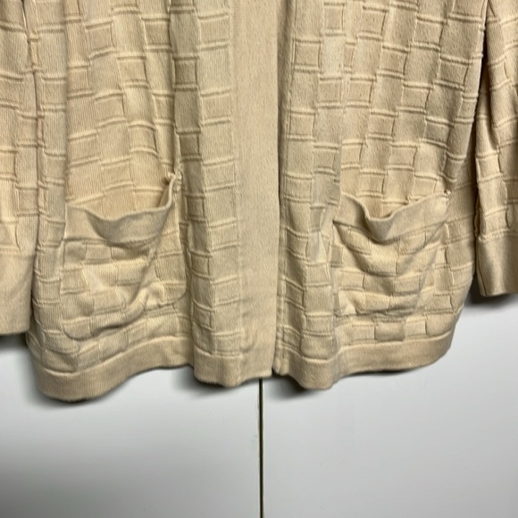 Unbranded Sweater Tan Waffle Knit Peter Pan Collar ✝️ - Picture 4 of 13